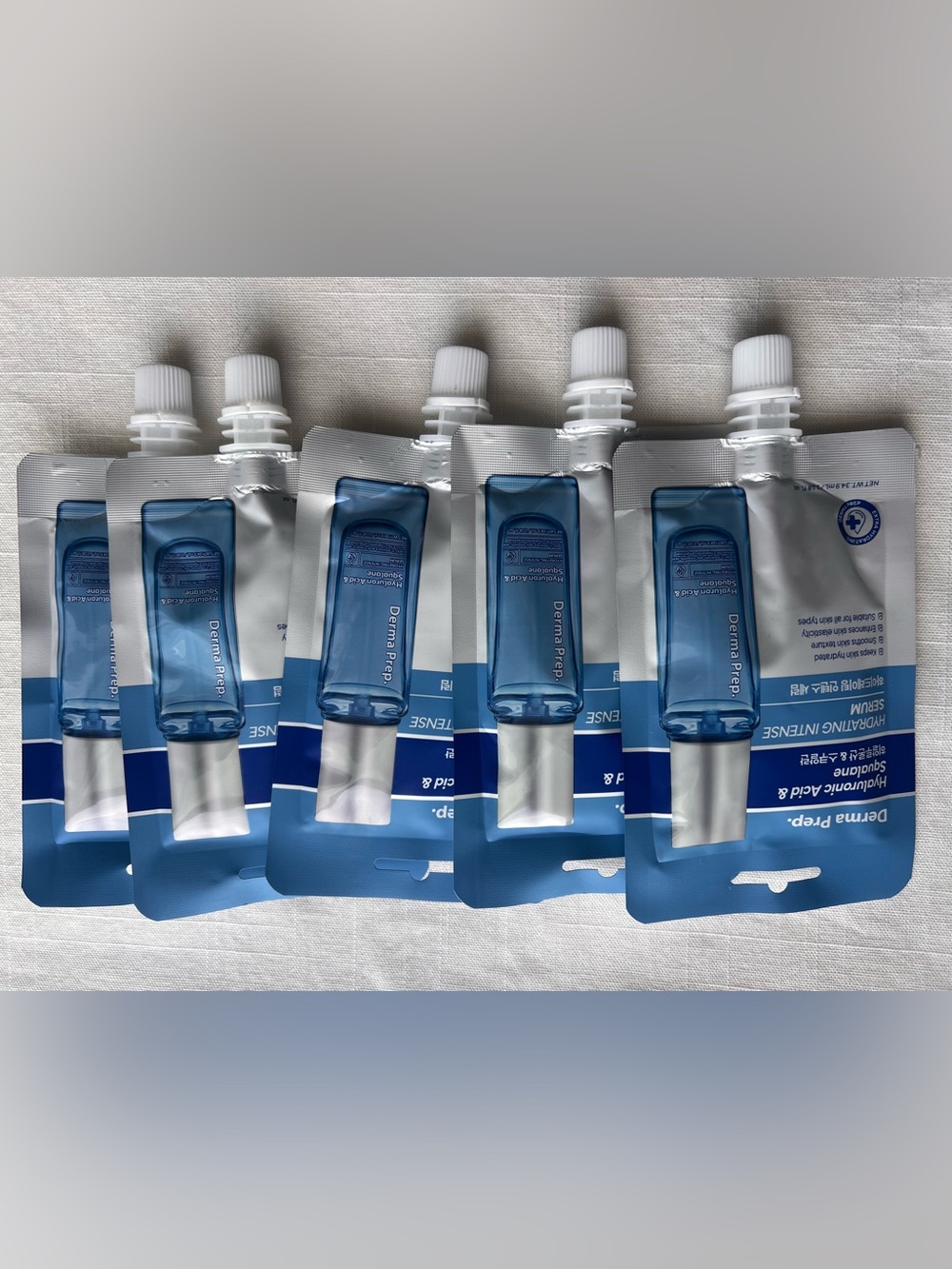 LOT OF 5 Derma Prep Korean Hyaluronic Acid & Squalane Hydrating Intense Serum